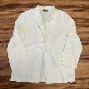 White Linen Blazer